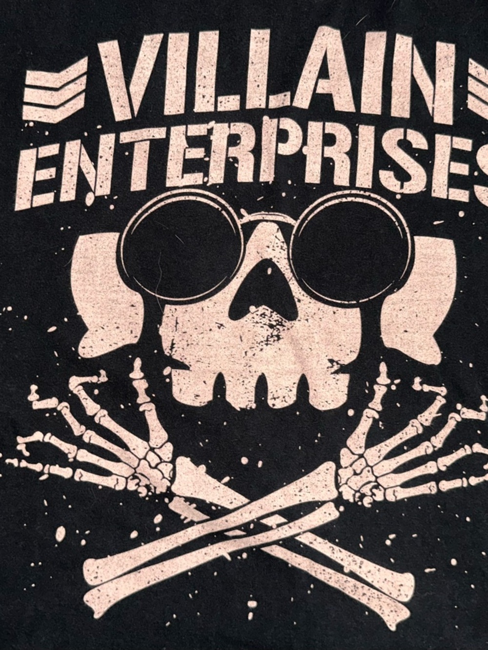 XL Pro Wrestling Tees Villain Enterprises Bullet Club Black Graphic Shirt